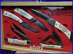 Schrade USA 1982. Rarescrimshaw Knife Setmom & Pop Store Counter Display