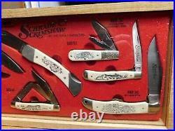 Schrade USA 1982. Rarescrimshaw Knife Setmom & Pop Store Counter Display