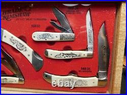 Schrade USA 1982. Rarescrimshaw Knife Setmom & Pop Store Counter Display