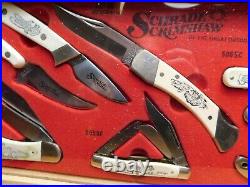 Schrade USA 1982. Rarescrimshaw Knife Setmom & Pop Store Counter Display