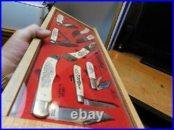 Schrade USA 1982. Rarescrimshaw Knife Setmom & Pop Store Counter Display