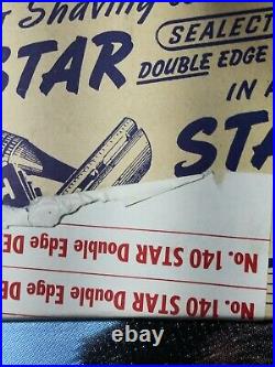 Sealected Star Double edge razor blades Store Display 20 BOXES RARE No. 140 VTG