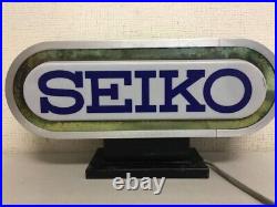 Seiko Sign Lamp Rare Store Display Illumination 16.5x8.2in Vintage Retro JP F/S