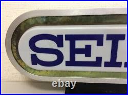 Seiko Sign Lamp Rare Store Display Illumination 16.5x8.2in Vintage Retro JP F/S