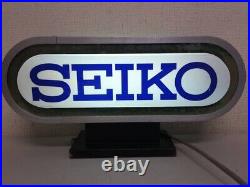 Seiko Sign Lamp Rare Store Display Illumination 16.5x8.2in Vintage Retro JP F/S