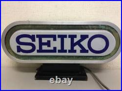 Seiko Sign Lamp Rare Store Display Illumination 16.5x8.2in Vintage Retro Japan