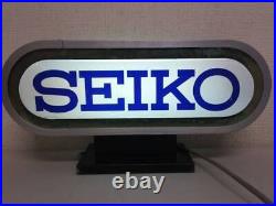 Seiko Sign Lamp Rare Store Display Illumination 16.5x8.2in Vintage Retro Japan