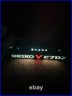 Seiko V Sign Light Lamp Rare Store Display Illuminated Vintage Japanese Bibron