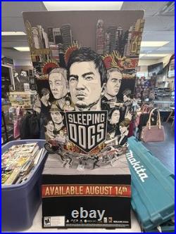 Sleeping Dogs Game Stop Standee Store Display Very Rare! Looks Great