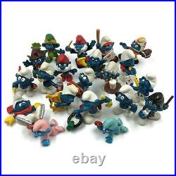 Smurfs Store Display Case Collector's Center with many RARE Smurfs