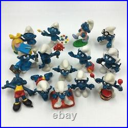 Smurfs Store Display Case Collector's Center with many RARE Smurfs