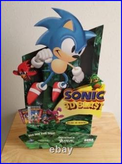 Sonic 3D Blast Promotional Standee 18x12 Rare Store Display Sega New In Package