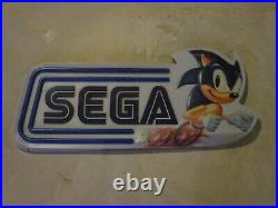 Sonic the Hedgehog Sega Genesis Era Store Display Plastic Sign damaged RARE