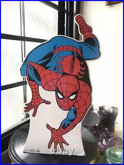 Spiderman John Romita Cardboard store display vintage Very rare Ad Marvel Comics