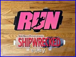 Standee Run + Shipwrecked (1990/1991) VHS Video Store Display, rare promo