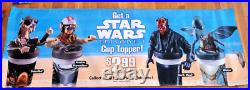 Star Wars 1999 Taco Bell Store Display PROMO Vinyl Poster Darth Maul RARE in Box