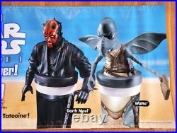 Star Wars 1999 Taco Bell Store Display PROMO Vinyl Poster Darth Maul RARE in Box