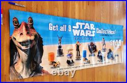 Star Wars 1999 Taco Bell Store Display PROMO Vinyl Poster Darth Maul RARE in Box