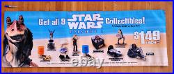Star Wars 1999 Taco Bell Store Display PROMO Vinyl Poster Darth Maul RARE in Box