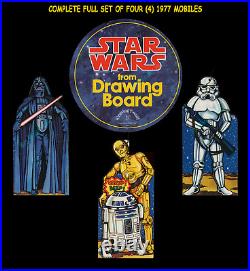Star Wars? DRAWING BOARD? 1977 STORE DISPLAY MOVIE POSTER MOBILE SET! RARE