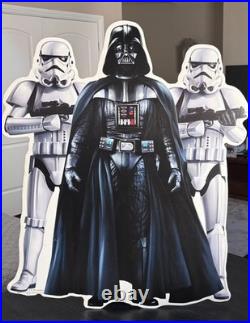 Star Wars Store Display Darth Vader Stormtrooper 2015 Walmart Retail Sign RARE
