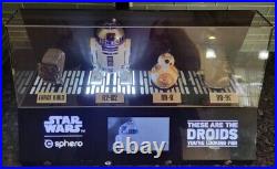 Star Wars Store Display Sphero Droids with lights, sound &moving Droids. Rare