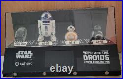 Star Wars Store Display Sphero Droids with lights, sound &moving Droids. Rare