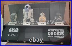 Star Wars Store Display Sphero Droids with lights, sound &moving Droids. Rare