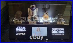 Star Wars Store Display Sphero Droids with lights, sound &moving Droids. Rare