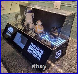Star Wars Store Display Sphero Droids with lights, sound &moving Droids. Rare