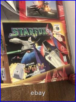 Starfox 64 N64 Nintendo Promotional Poster Store Display RARE Not For Resale