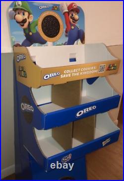 Super Mario Bros OREO Cookie Chips Ahoy 44 Store Display Shelf RARE! Nintendo
