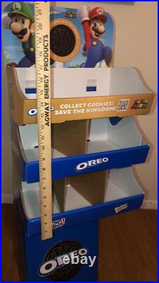 Super Mario Bros OREO Cookie Chips Ahoy 44 Store Display Shelf RARE! Nintendo