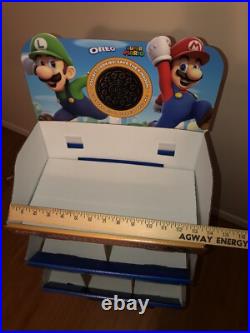 Super Mario Bros OREO Cookie Chips Ahoy 44 Store Display Shelf RARE! Nintendo