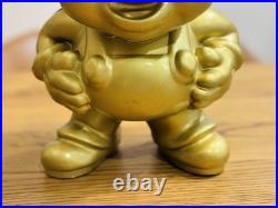 Super Mario Gold Figure Nintendo Store Display Stand Promo Very Rare B