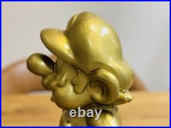 Super Mario Gold Figure Nintendo Store Display Stand Promo Very Rare B