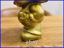 Super Mario Gold Figure Nintendo Store Display Stand Promo Very Rare B