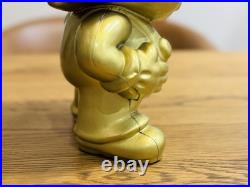 Super Mario Gold Figure Nintendo Store Display Stand Promo Very Rare B