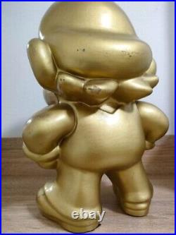 Super Mario Gold Statue Nintendo entertainment Store display Japan Used Rare