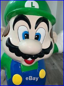 Super Mario LUIGI Bros Life Size Statue Store Display Nintendo RARE! 1 Of A Kind
