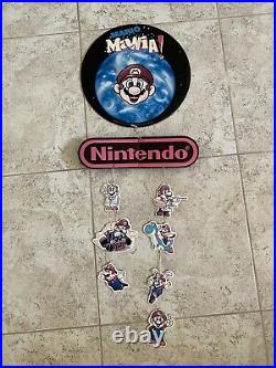 Super Nintendo SNES Mario Mania Store Display Sign Promo Rare Mobile Mariokart