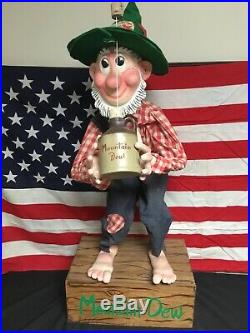 Super Rare! 1960s Mountain Dew Willy The Hillbilly Store Display