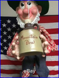 Super Rare! 1960s Mountain Dew Willy The Hillbilly Store Display