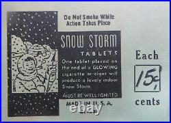 Super Rare NM Vintage SNOW STORM Tablets Drug Store Advertising Display NOS