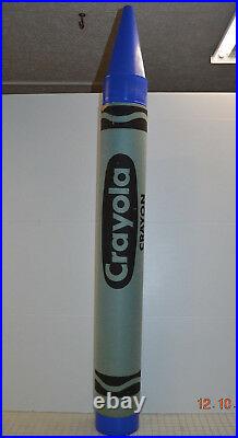 THINK BIG! NYC 1989 Jumbo Crayola Crayon 57 Huge Large Rare Blue Advertisement