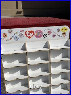 TY Beanie Baby Puffies store Display 36 slots 55.5x20 RARE