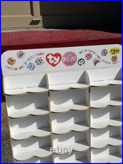 TY Beanie Baby Puffies store Display 36 slots 55.5x20 RARE