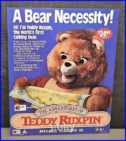 The Adventures Of Teddy Ruxpin ABC Video Store Counter Display Standee RARE 1986