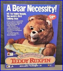 The Adventures Of Teddy Ruxpin ABC Video Store Counter Display Standee RARE 1986