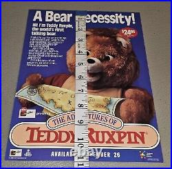 The Adventures Of Teddy Ruxpin ABC Video Store Counter Display Standee RARE 1986